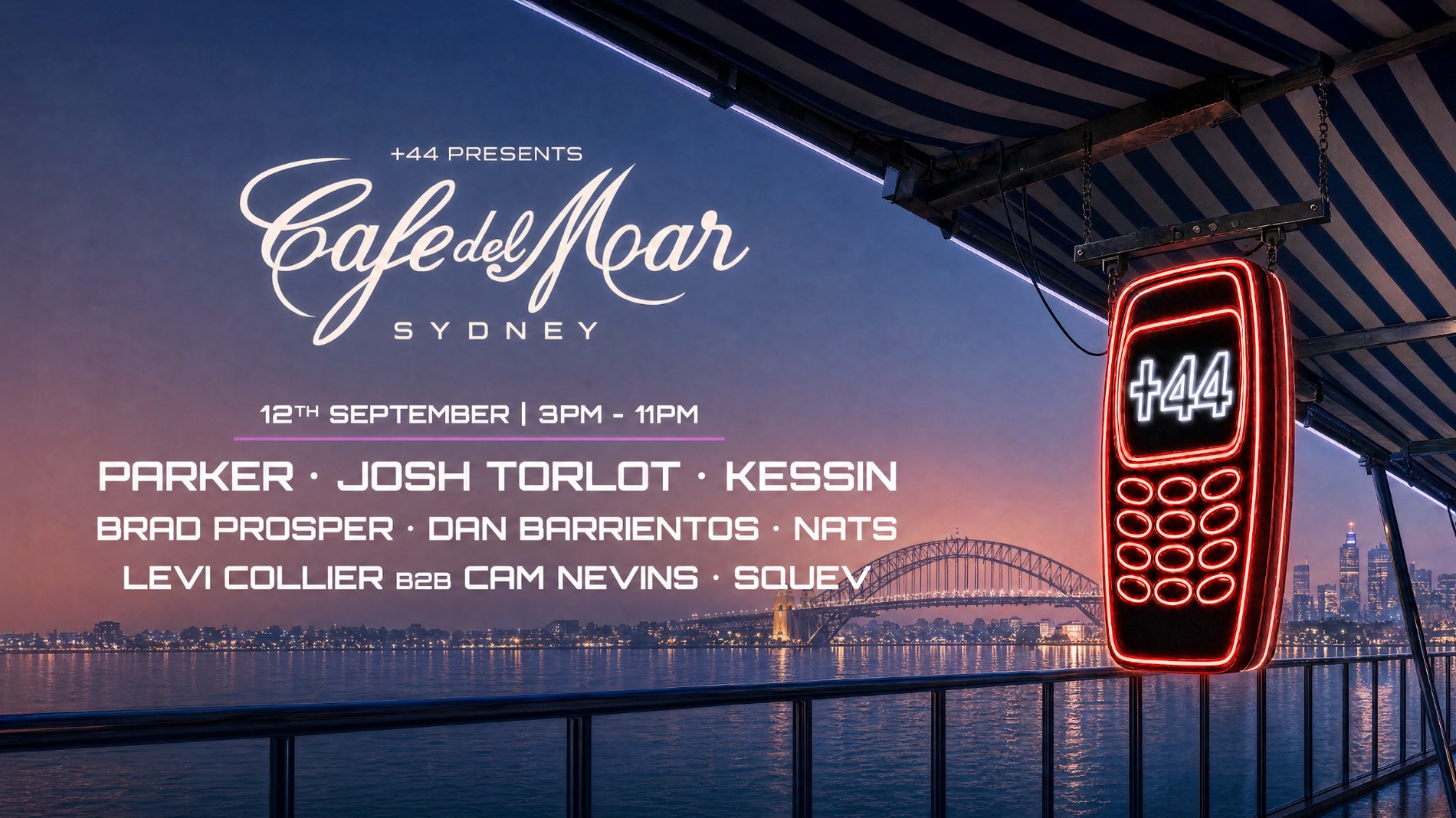 +44 Returns Cafe Del Mar - Don't Miss the Call - Parker/josh Torlot/kessin