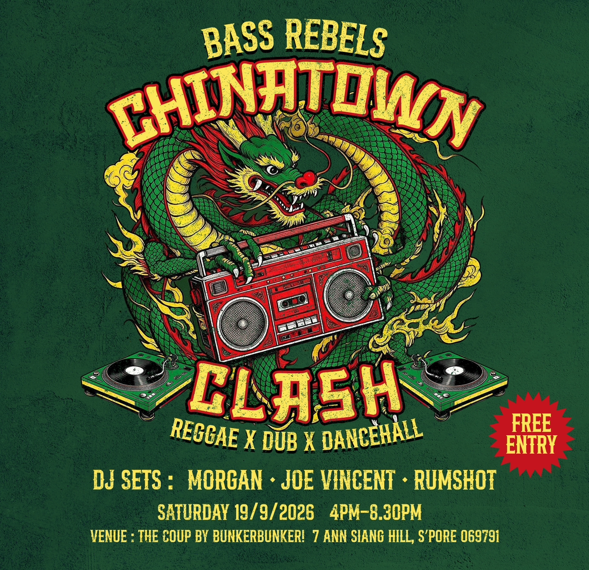Bass REBELS CHINATOWN CLASH