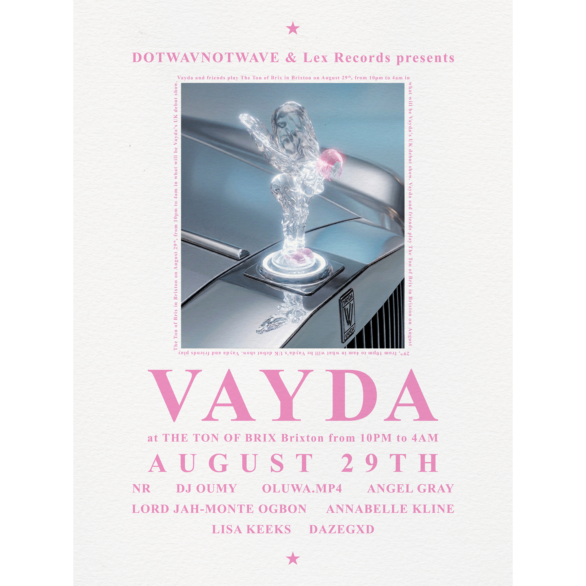 DOTWAVNOTWAVE & Lex Records PRESENT: VAYDA + FRIENDS - The Ton of Brix