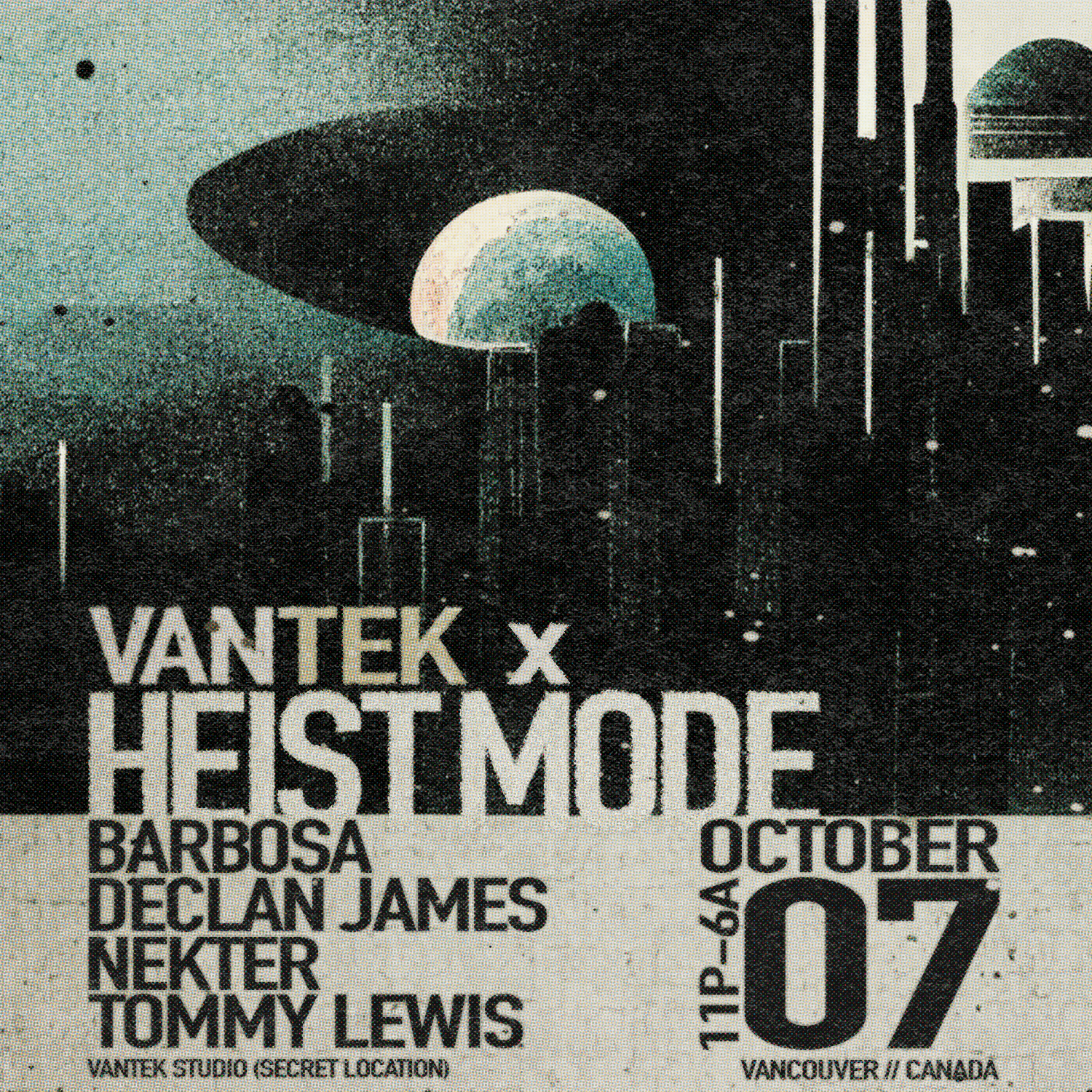 VANTEK X Heist Mode flyer