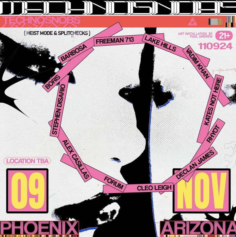 Techno Snobs presents: Heistmode + SplitChecks - An Audio and Visual Experience flyer