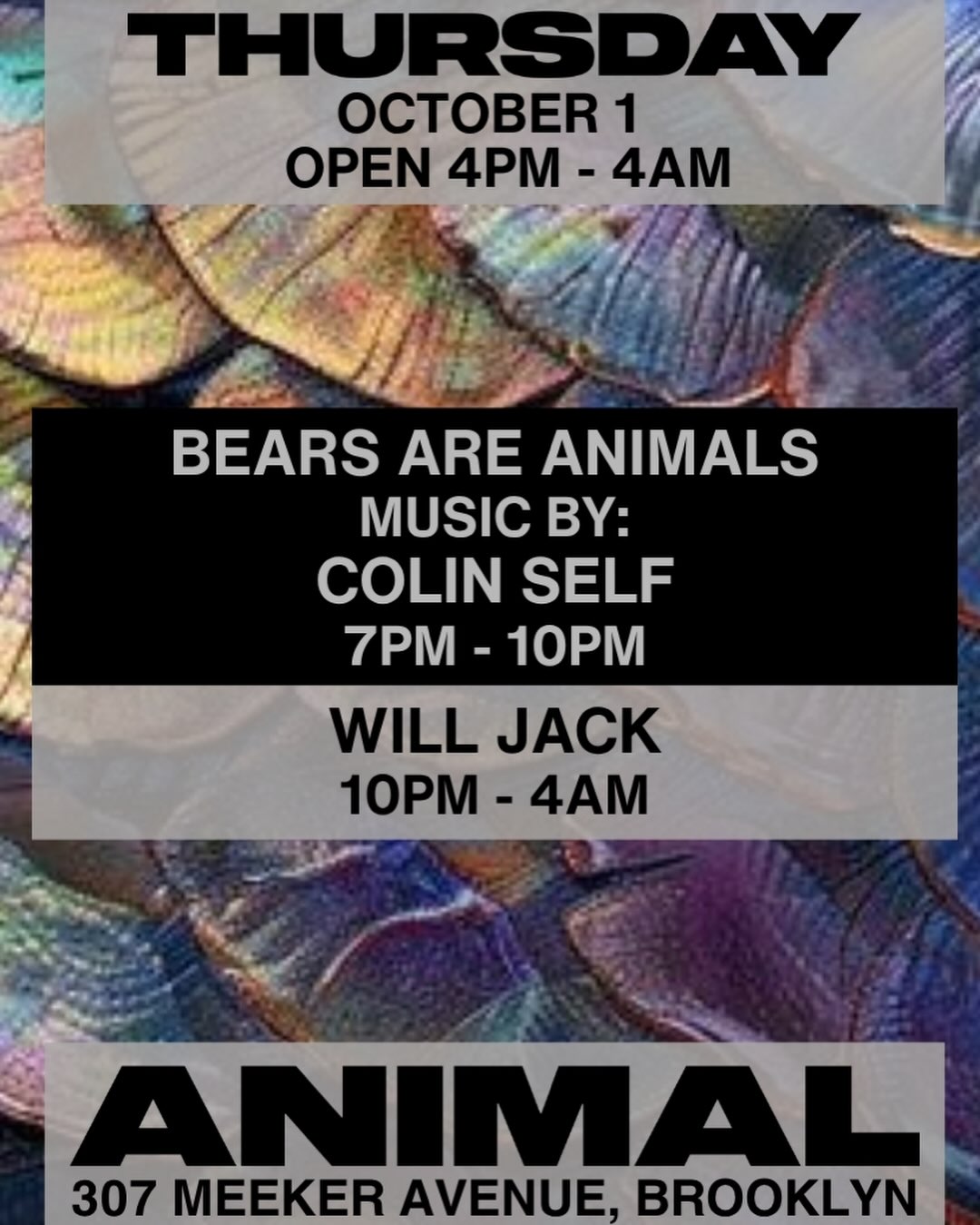 ANIMAL Thursday Night w/ Colin Self, Will Jack
