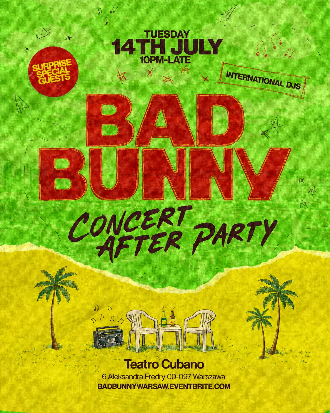 BAD BUNNY AFTER PARTY - VARŠAVA — Teatro Cubano Warsaw, Varšava
