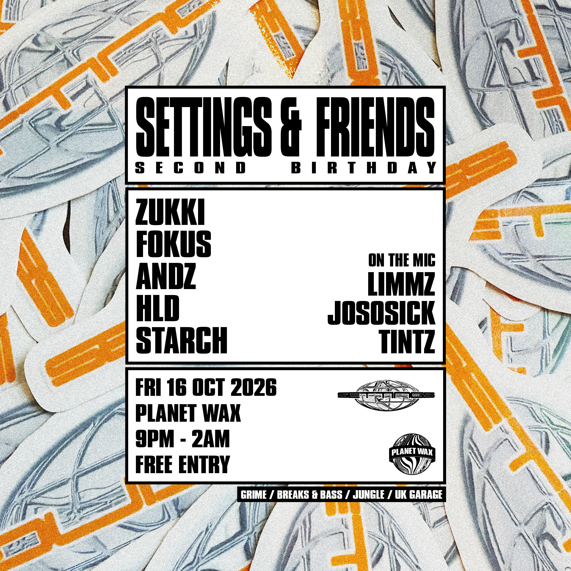 SETTINGS & FRIENDS: SECOND BIRTHDAY - Planet Wax