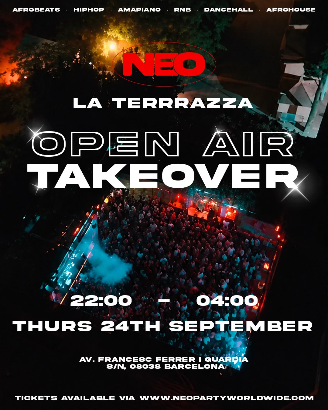 NEO Open Air Takeover - La Terrrazza Barcelona