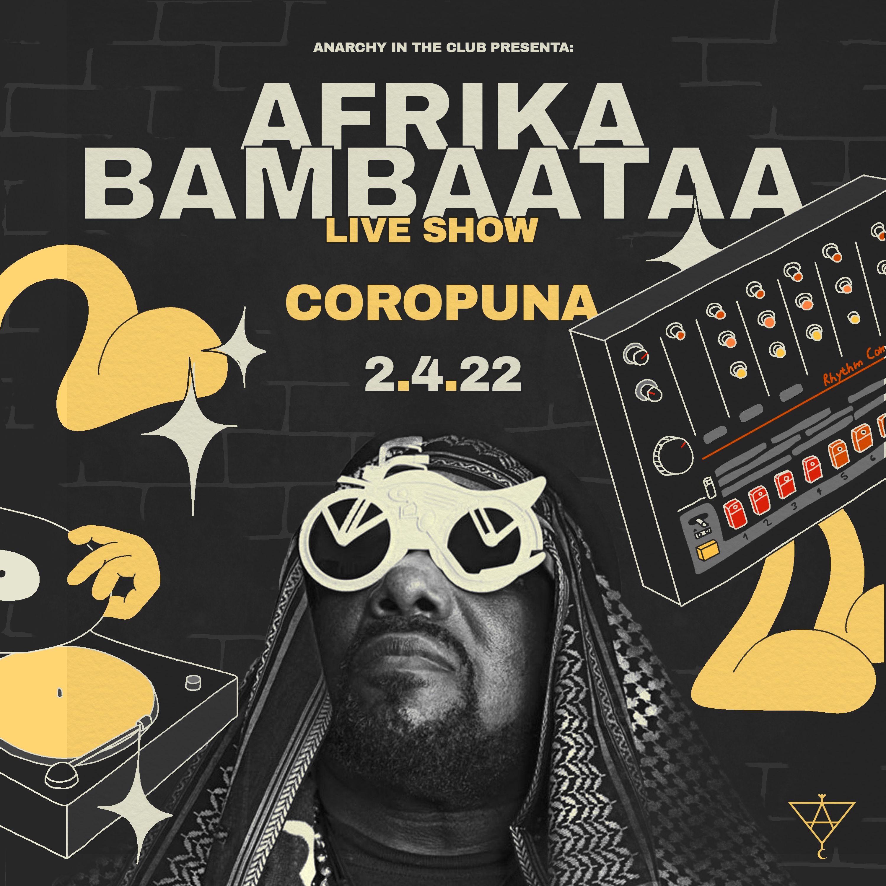 ANARCHYINTHECLUB PRESENTS: Afrika Bambaataa (Live) at Coropuna, Rome