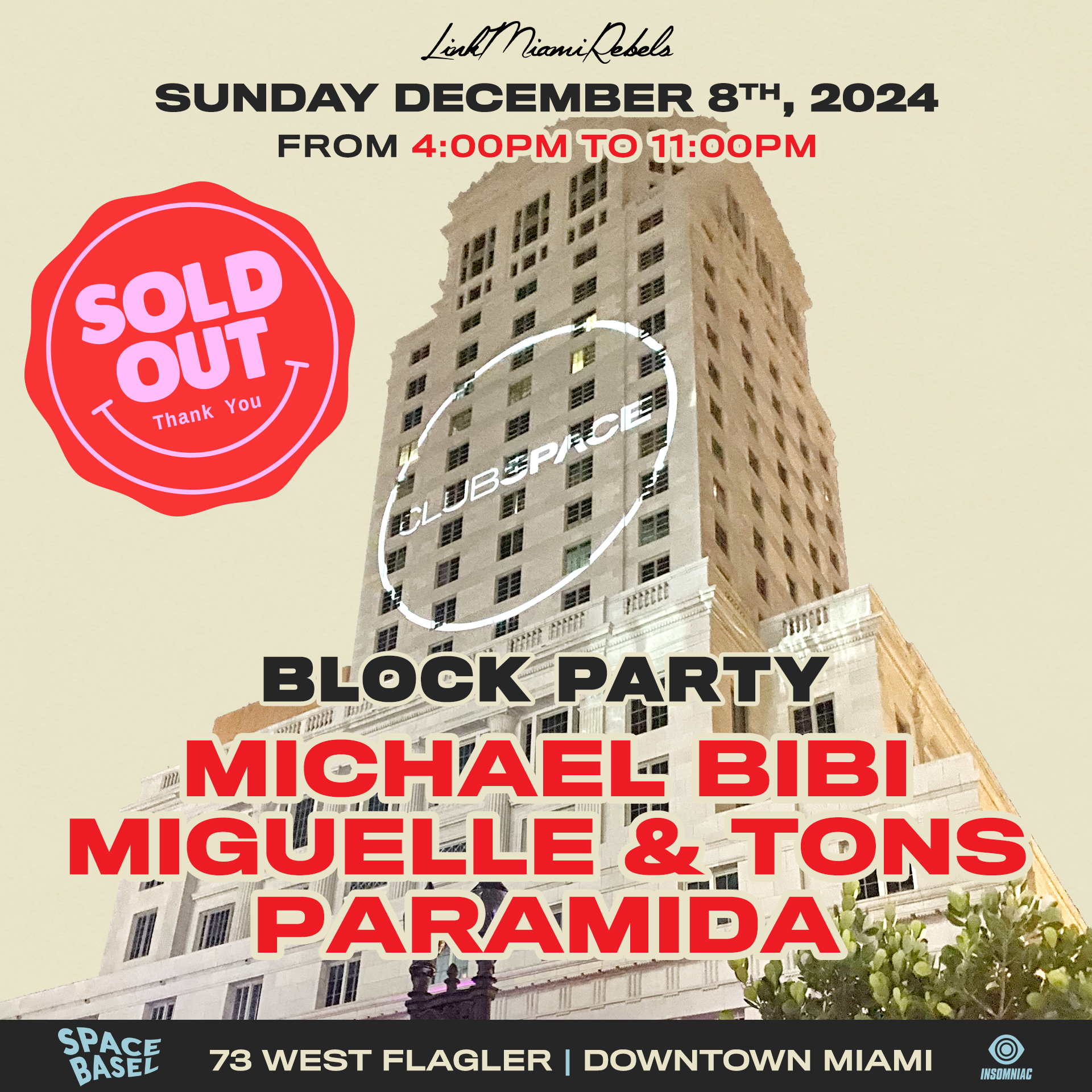 LMR Block Party: Michael Bibi at Courthouse Block Miami, Florida