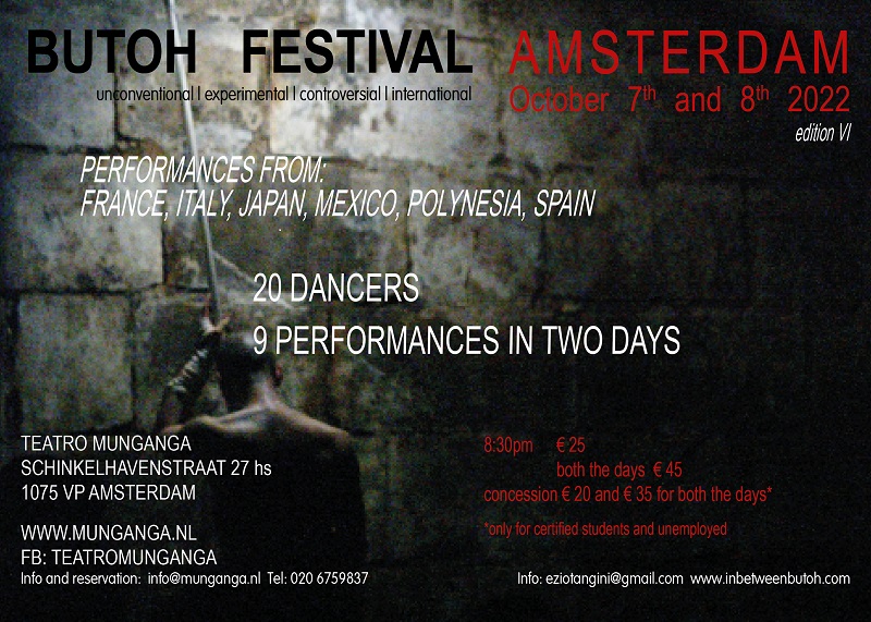 Butoh Festival Amsterdam at TBA - Teatro Munganga, Amsterdam