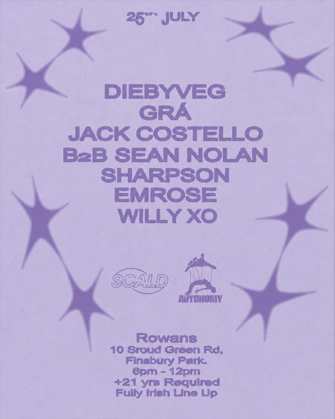 Scald x Autonomy at Rowans // 25th July // DAY PARTY