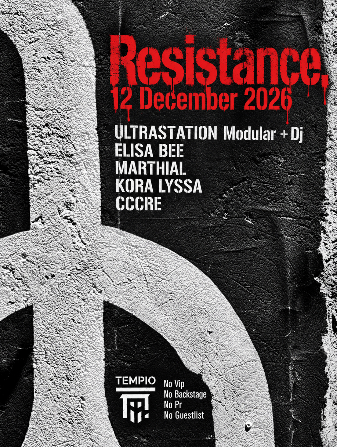 RESISTANCE: Ultrastation Cosmic Force + Comrade Winston, Elisa Bee, Marthial, Kora Lyssa, cccre