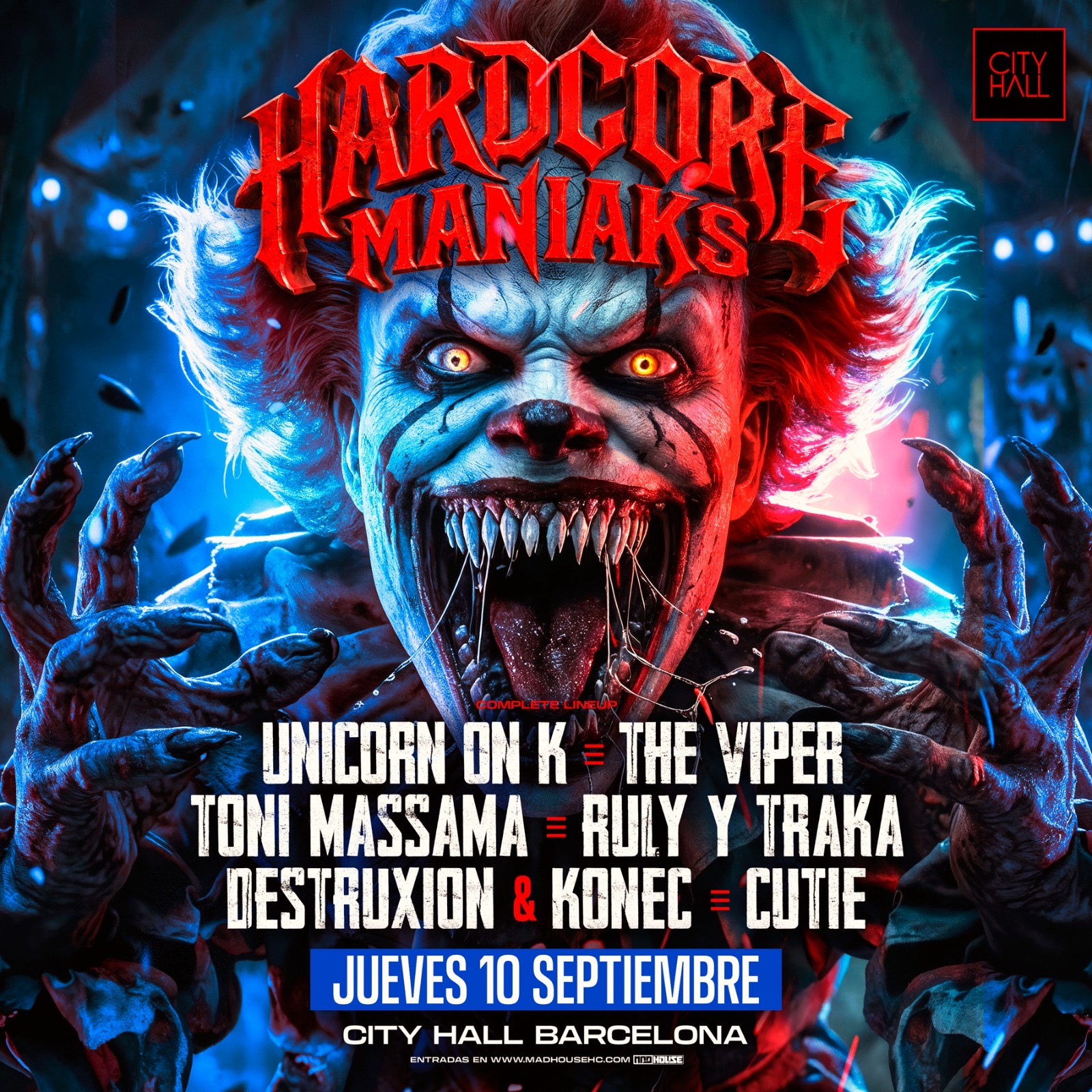City Hall pres. HARDCORE MANIAKS
