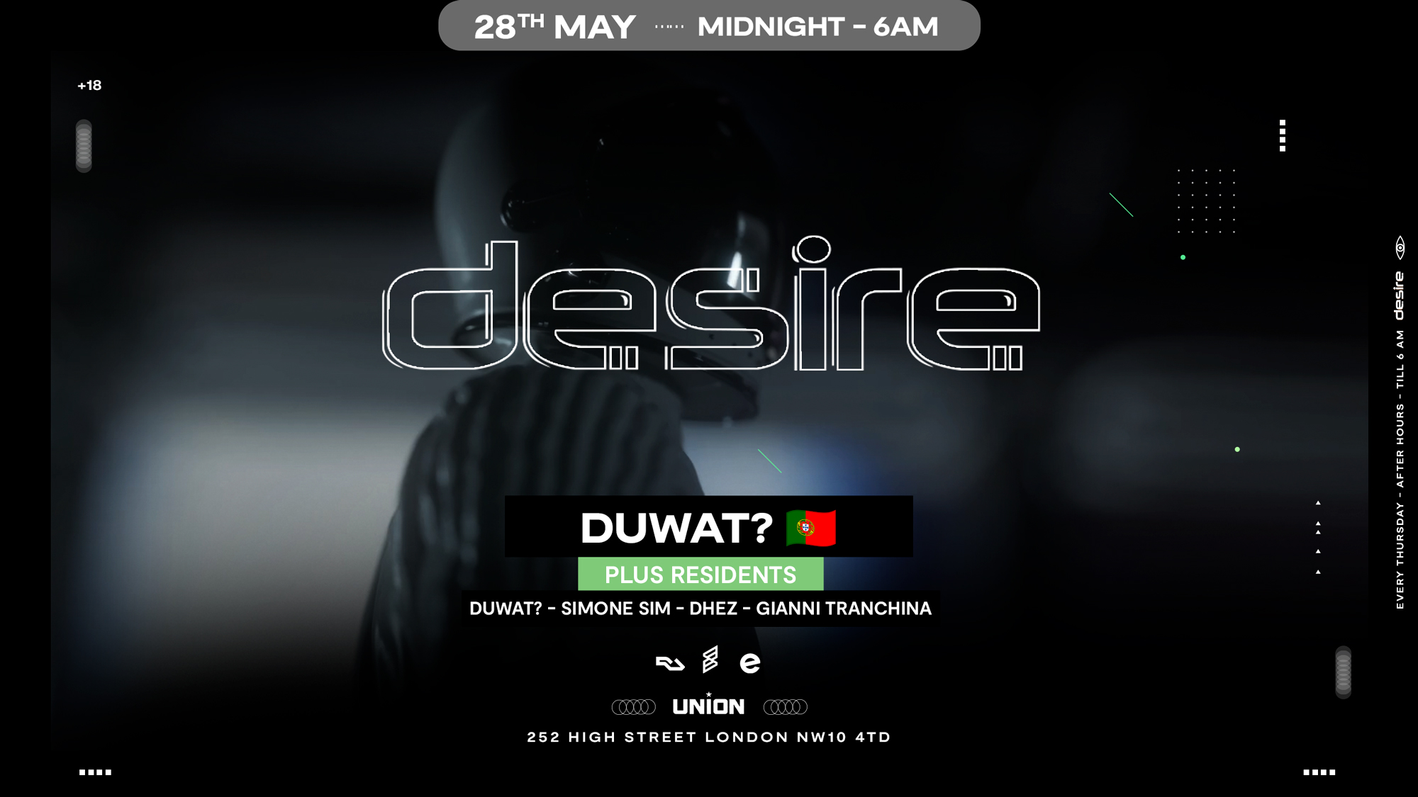 DESIRE - Weekly Thursday After Party - DUWAT