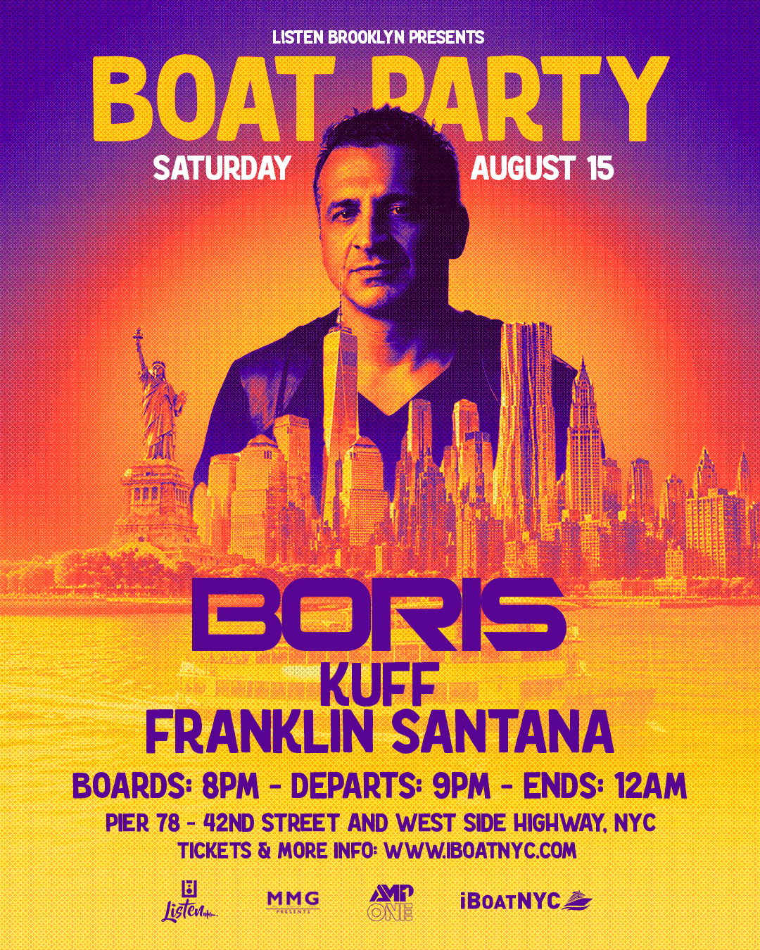Listen Brooklyn presents: BORIS – the boat party - Pier 78 at Hudson River Park