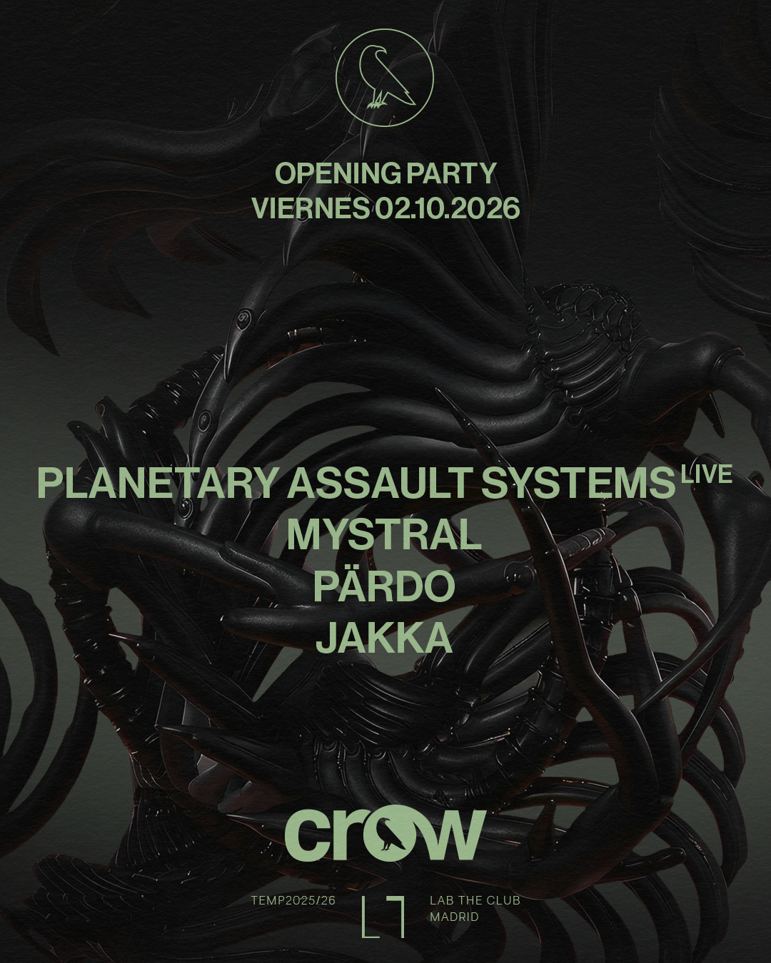 CROW with Planetary Assault Systems live
