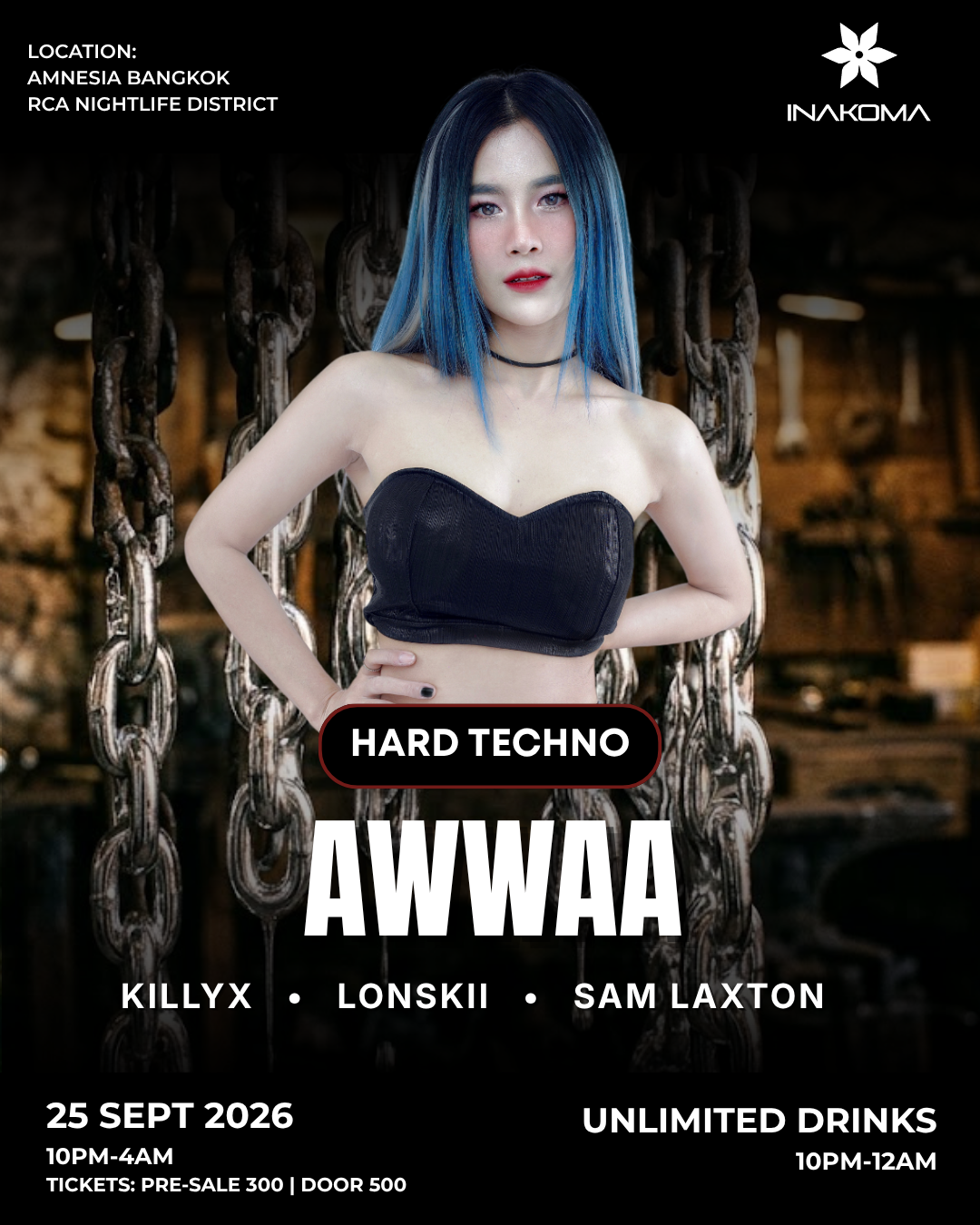 Hard Techno Rave feat. AWWAA - Unlimited Drinks by INAKOMA