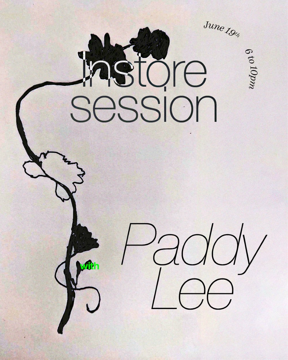 Instore Session with Paddy Lee
