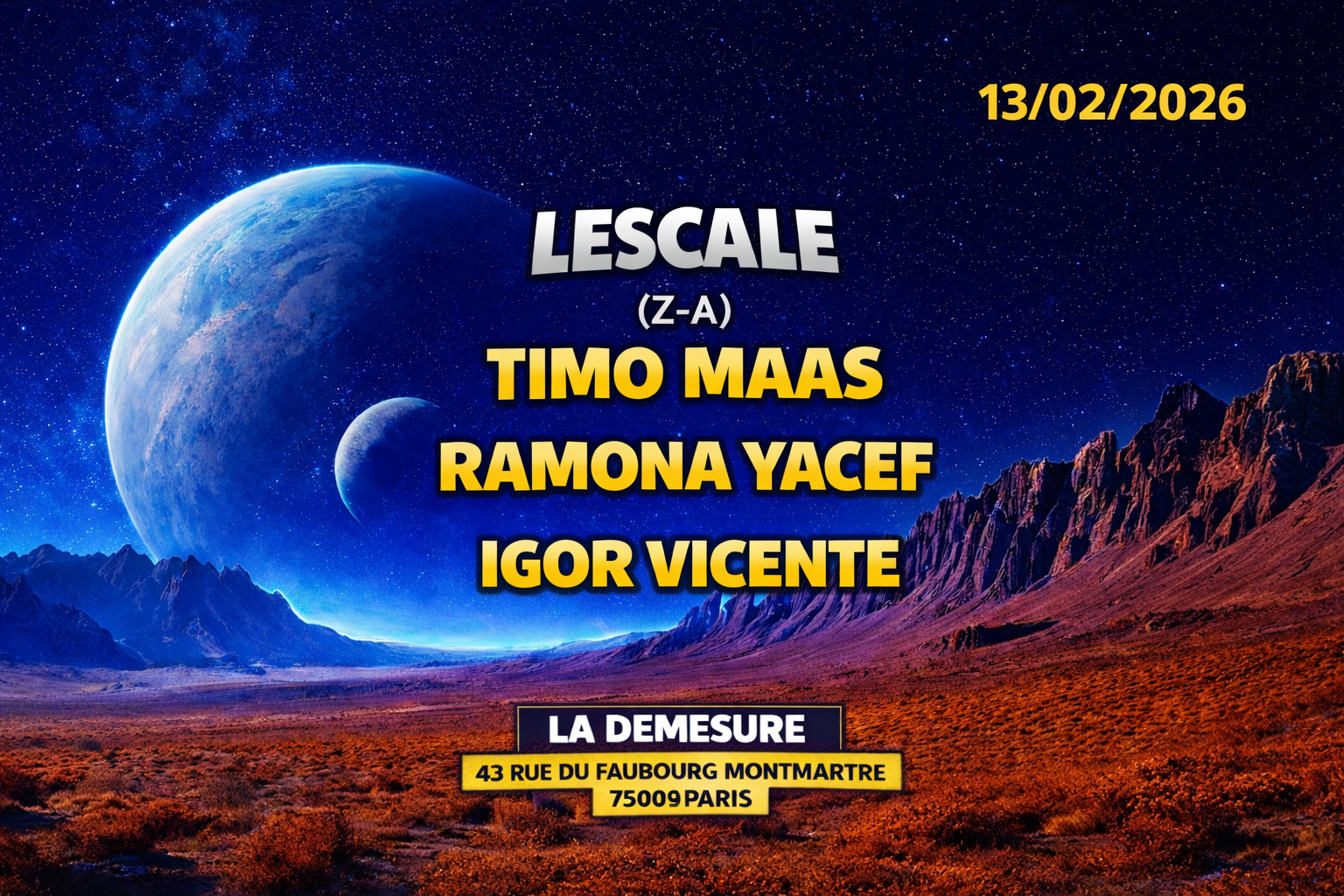 Lescale Nights Paris: Timo Maas, Igor Vicente, Ramona Yacef