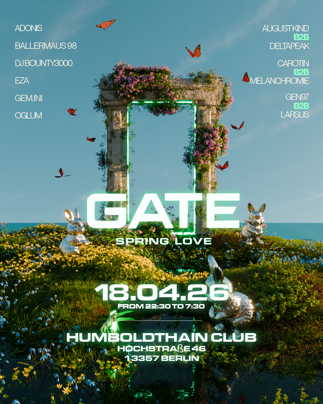 GATE - Spring Love I Charity Rave w/djbounty3000, Carotin, Melanchromie, August Kind - Photo 2
