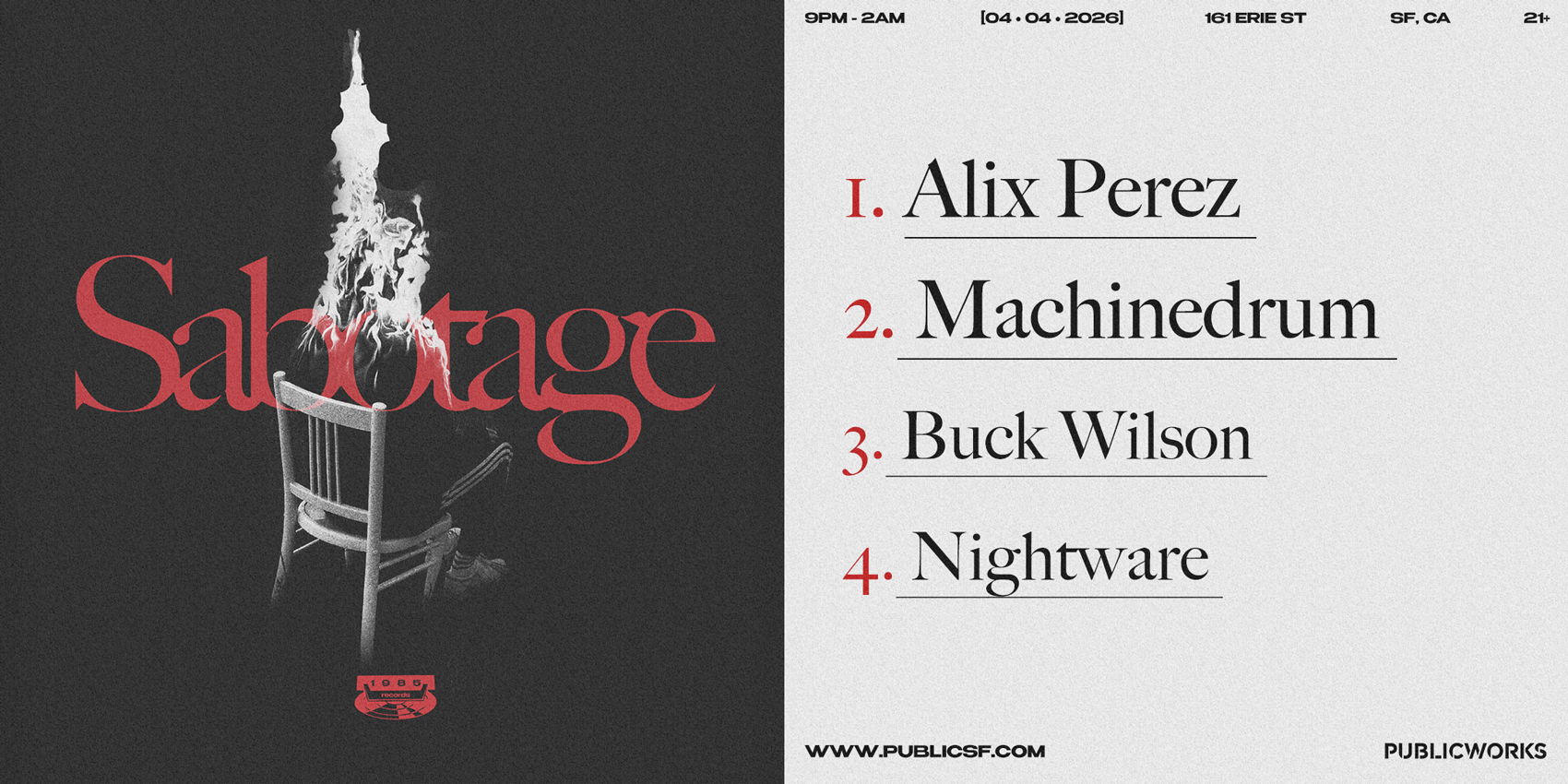 Alix Perez & Machinedrum presented by Public Works