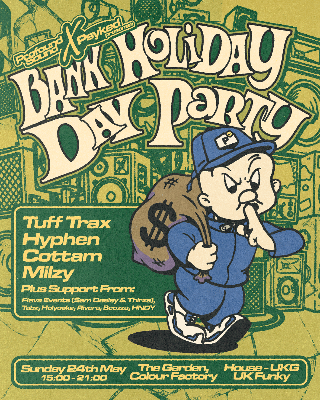 The Bank Holiday Day Party with Psyked & Profound Sound