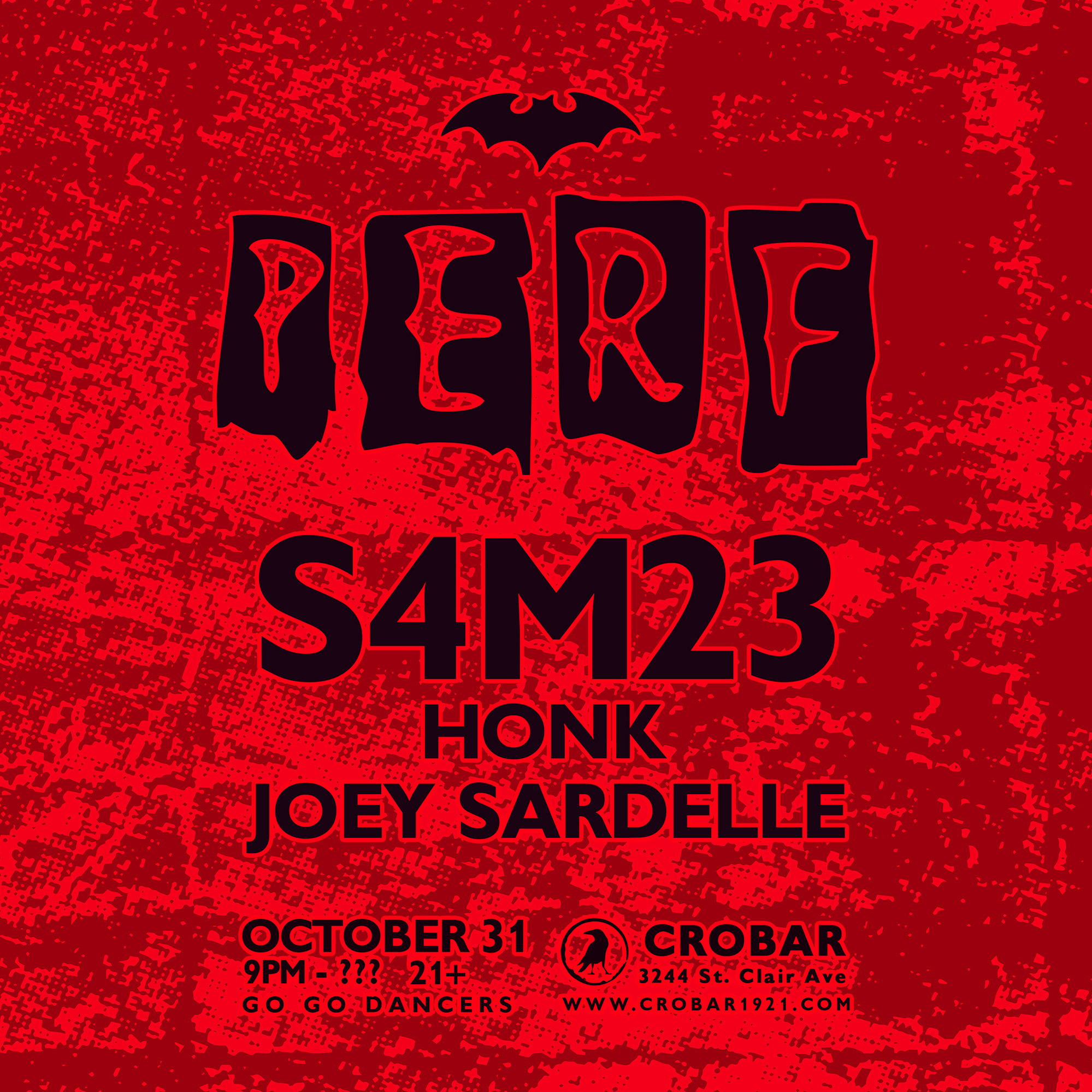 PERF Halloween feat S4M23 flyer PERF Halloween feat S4M23 flyer