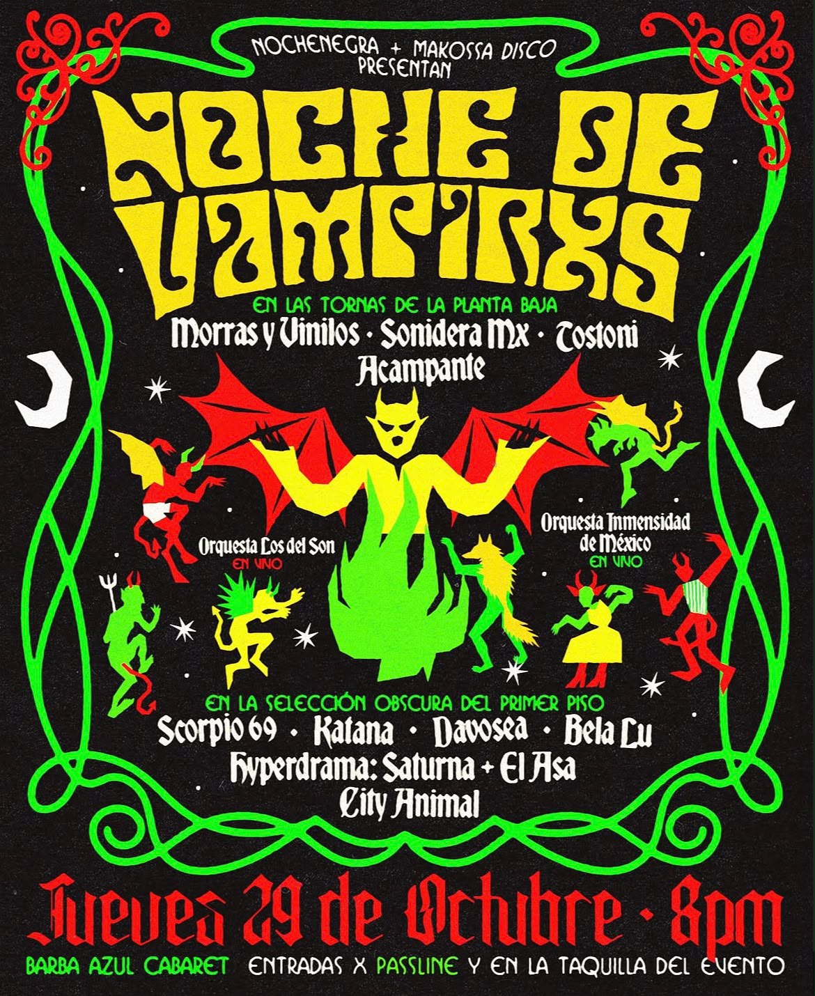 Flyer de Noche de Vampirxs