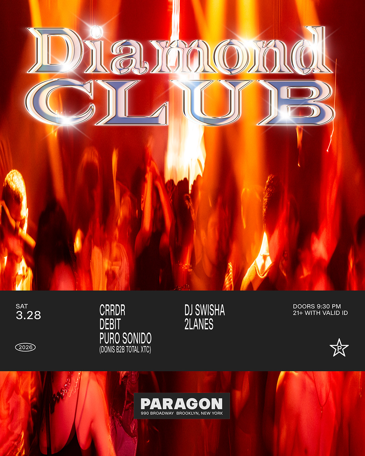 Diamond CLUB: CRRDR, Debit, Puro Sonido + DJ SWISHA, 2Lanes