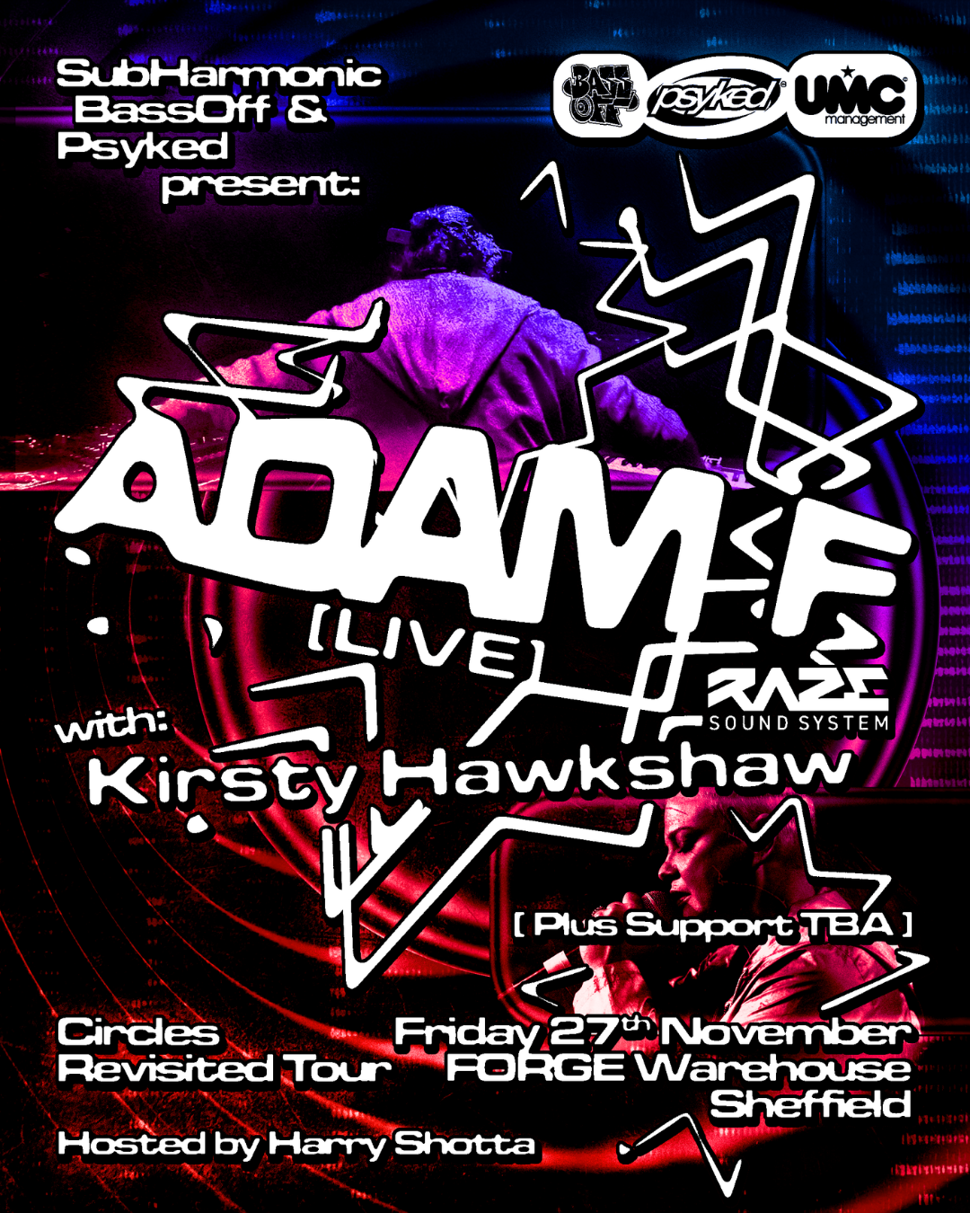 Adam F Live W/ Kirsty Hawkshaw: Circles Revisited Tour Sheffield