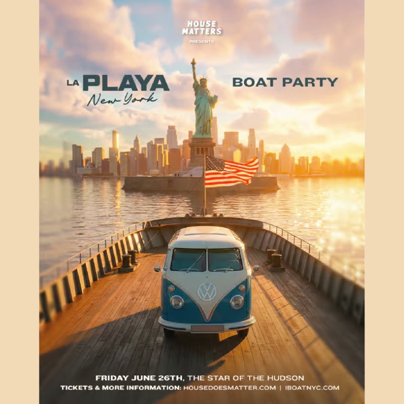 Joonbug Presents: iBoatNYC - House Matters: La Playa Boat Party
