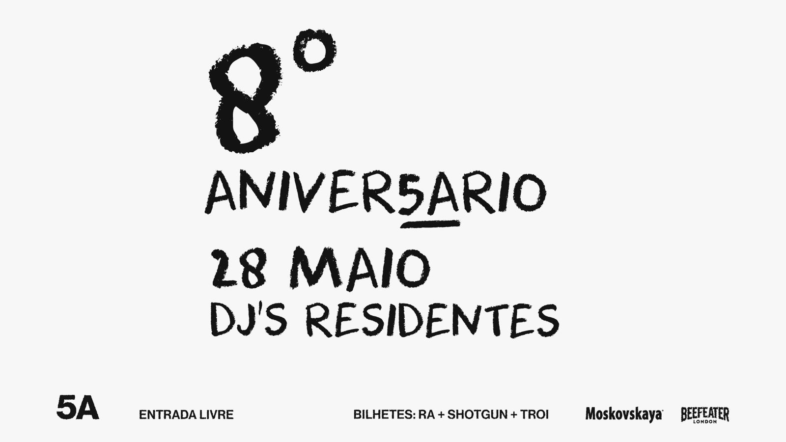 8º Aniversário flyer