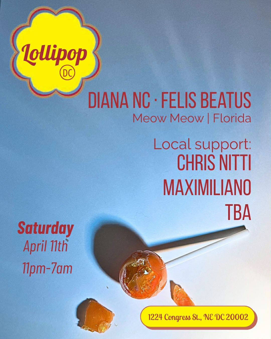 Lollipop DC - Underground Love - Diana NC - FELIS BEATUS - Chris Nitti - MAXIMILIANO