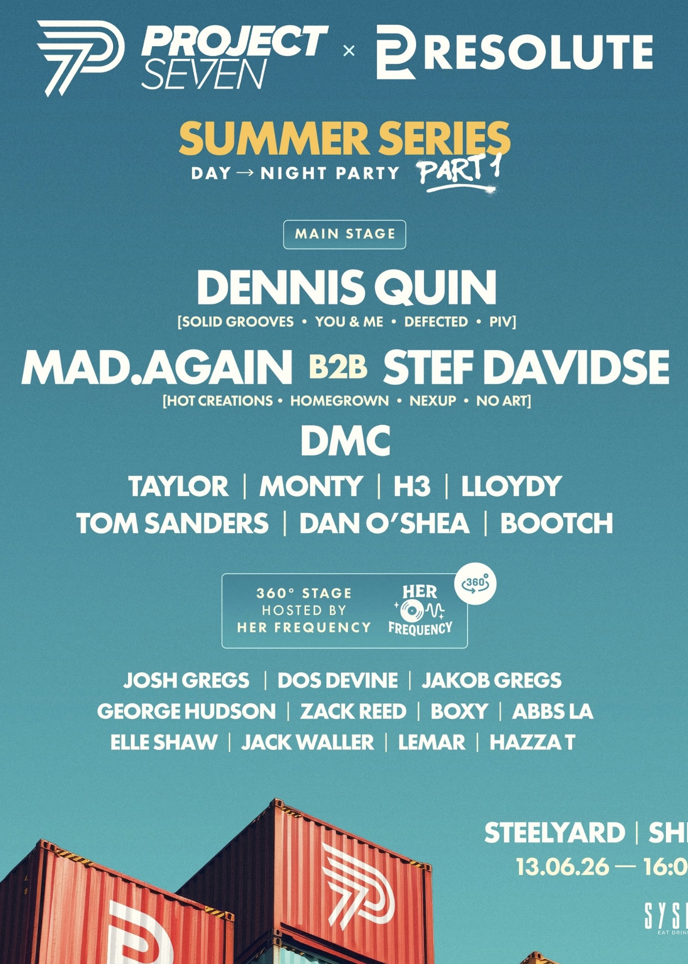 Resolute x Project Seven - Summer Series at Steelyard with Dennis Quin + more