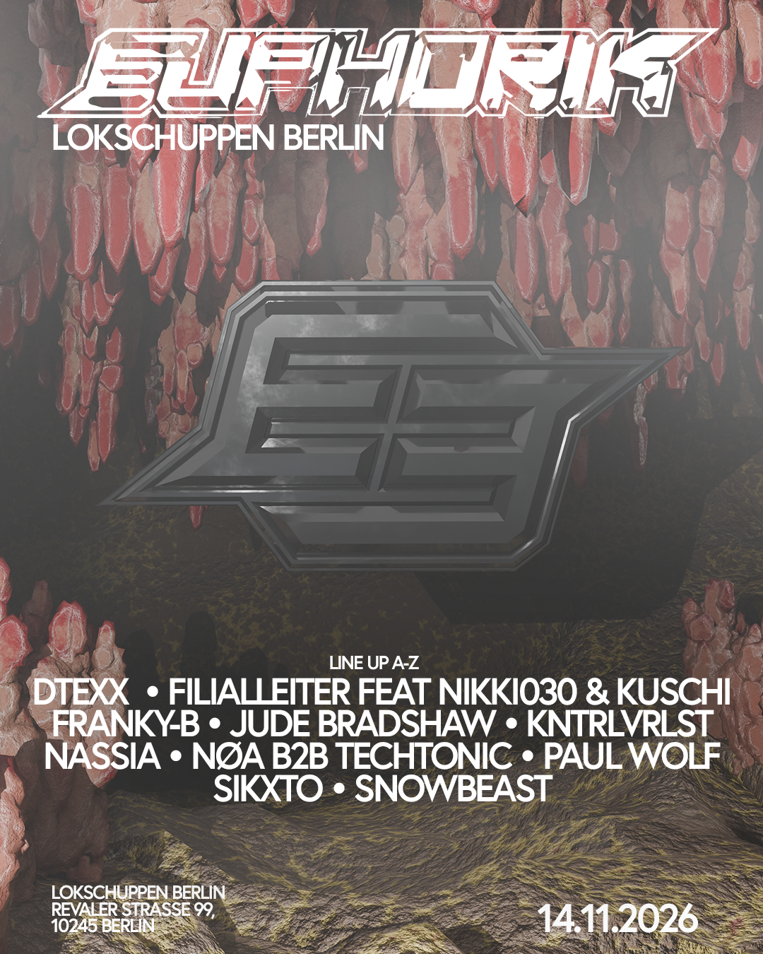 EUPHORIK pres. KNTRVLST, Franky B, Paul Wolf, NIKKI030 & KUSCHI