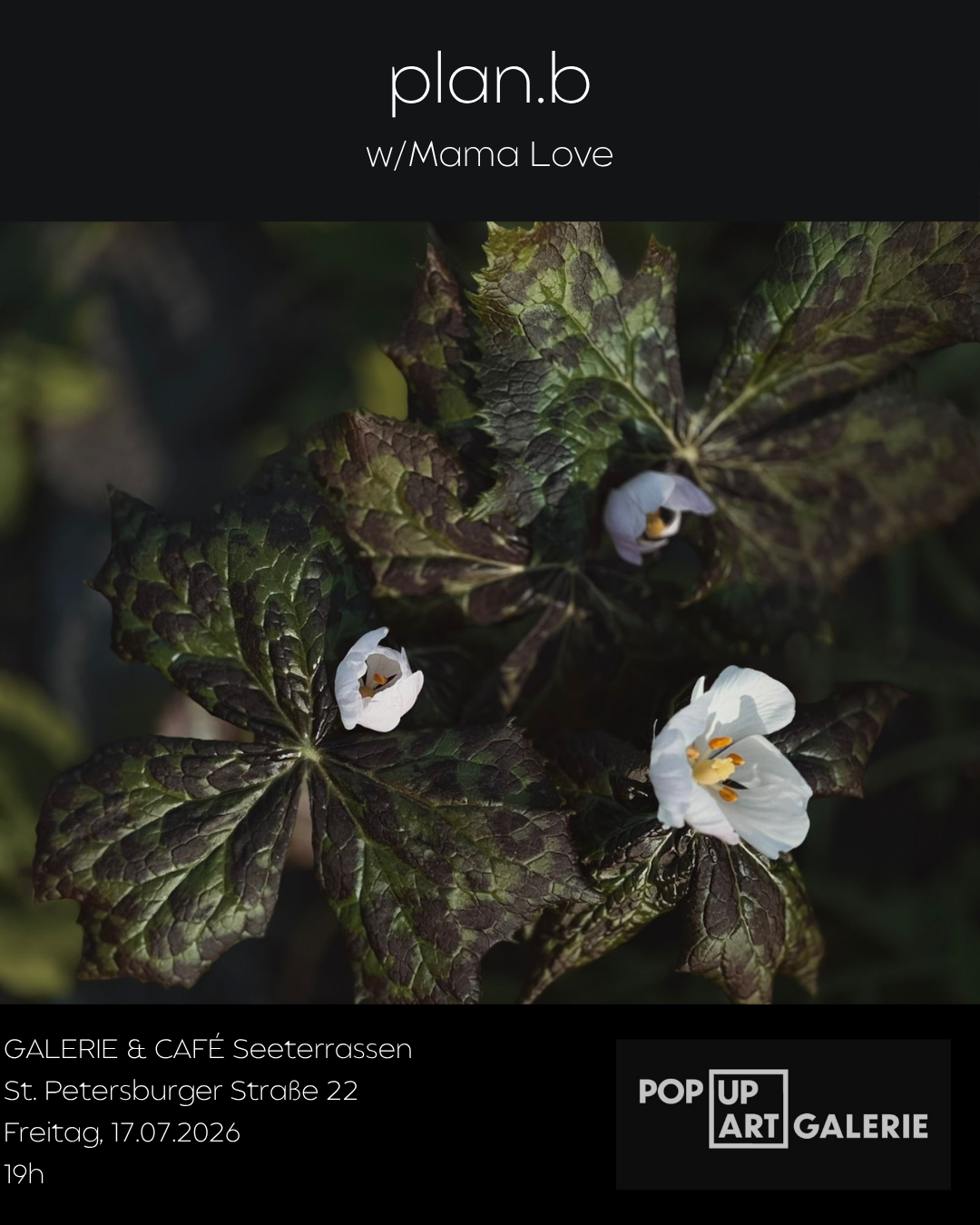 plan.b w/Mama Love — Galerie & Café Seeterassen, Hamburk
