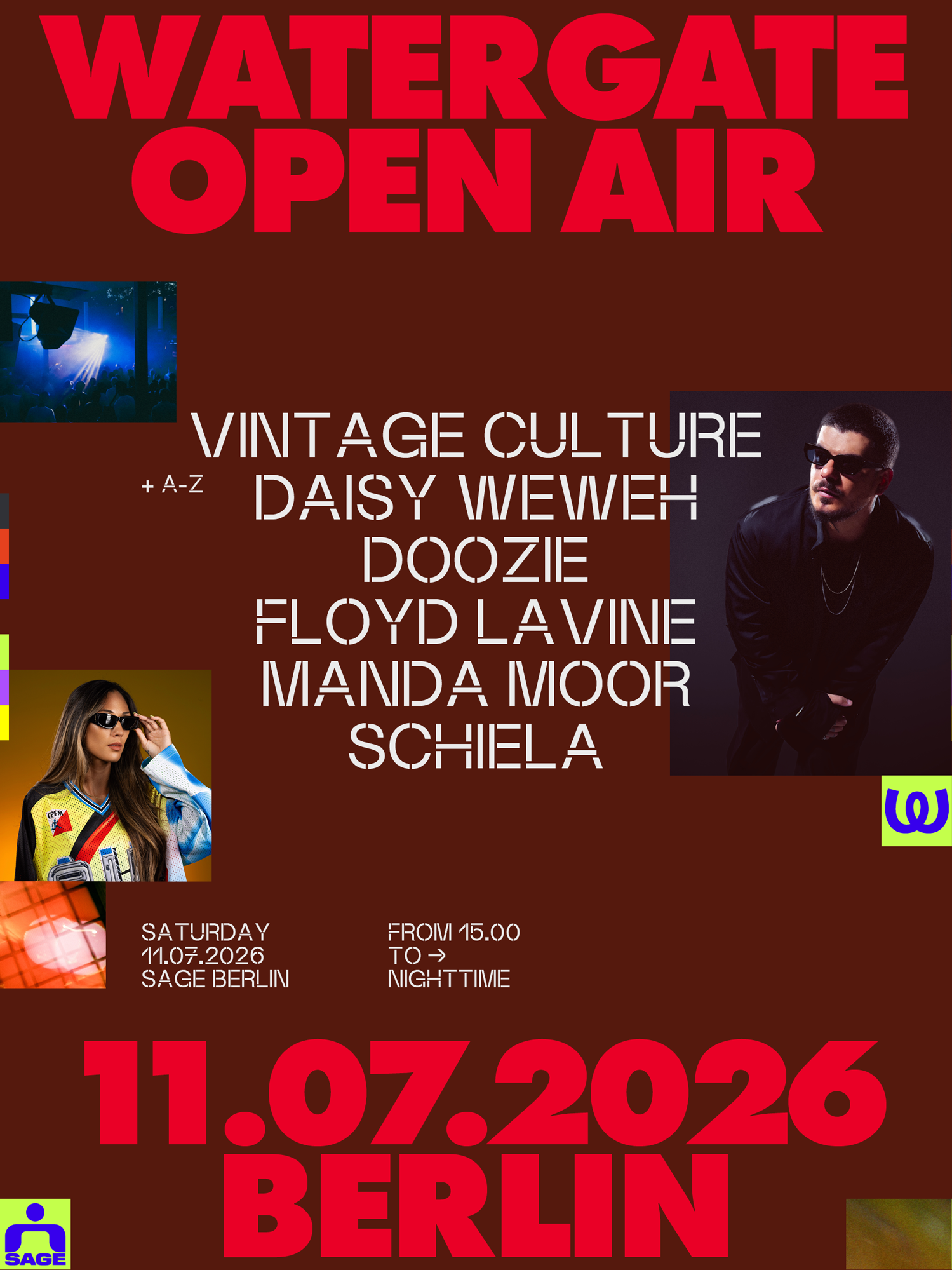 Watergate Open Air with Vintage Culture, Floyd Lavine, Manda Moor, Doozie