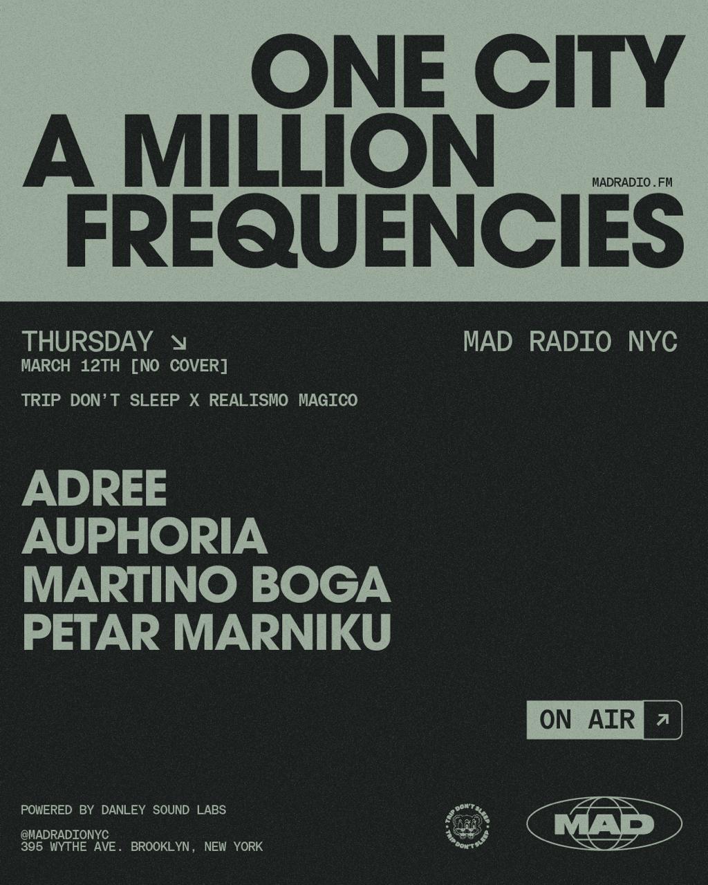 Trip Don't Sleep x Realismo Magico: ADREE / Auphoria / Martino Boga / Petar Marniku