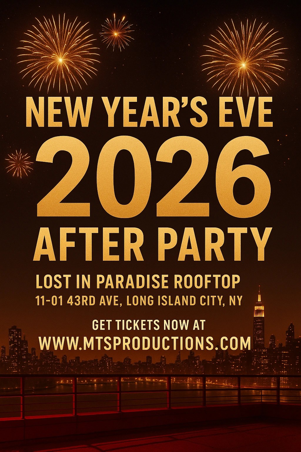 Lost in Paradise Rooftop New Year's Eve 2026 After Party