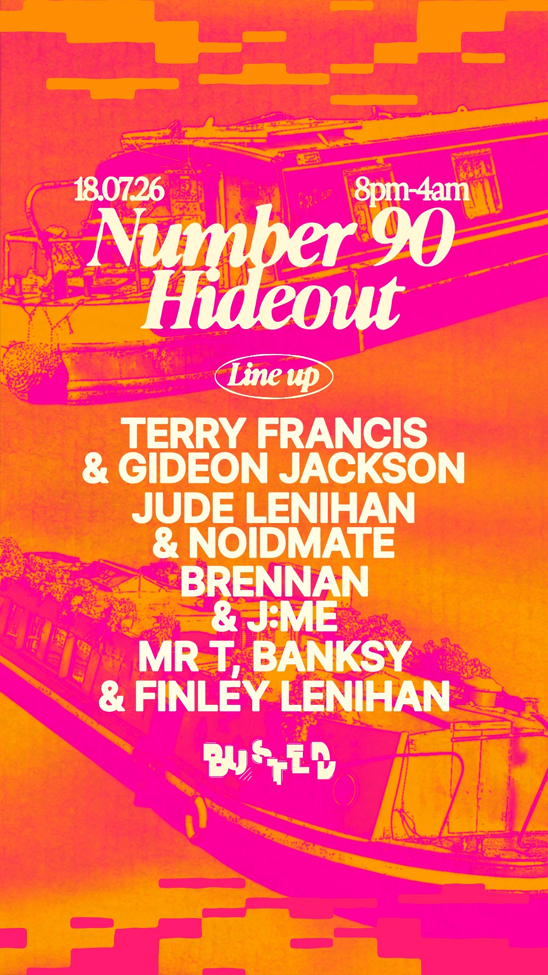 Busted at Number 90 w/ Terry Francis & Gideon Jackson, Noidmate & Jude Lenihan, Brennan & j:me