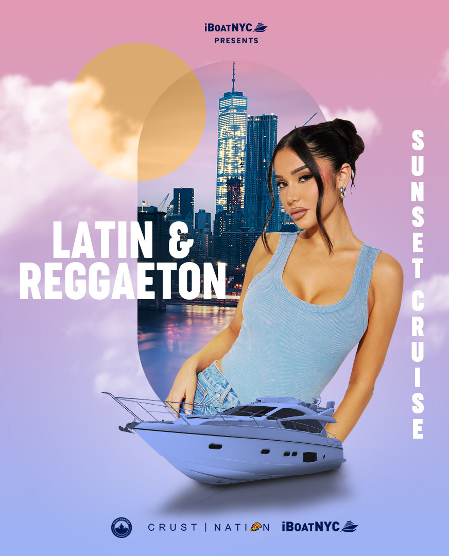 NYC #1 LATIN & REGGAETON Sunset Yacht Cruise Boat Party - Pier 78 at Hudson River Park