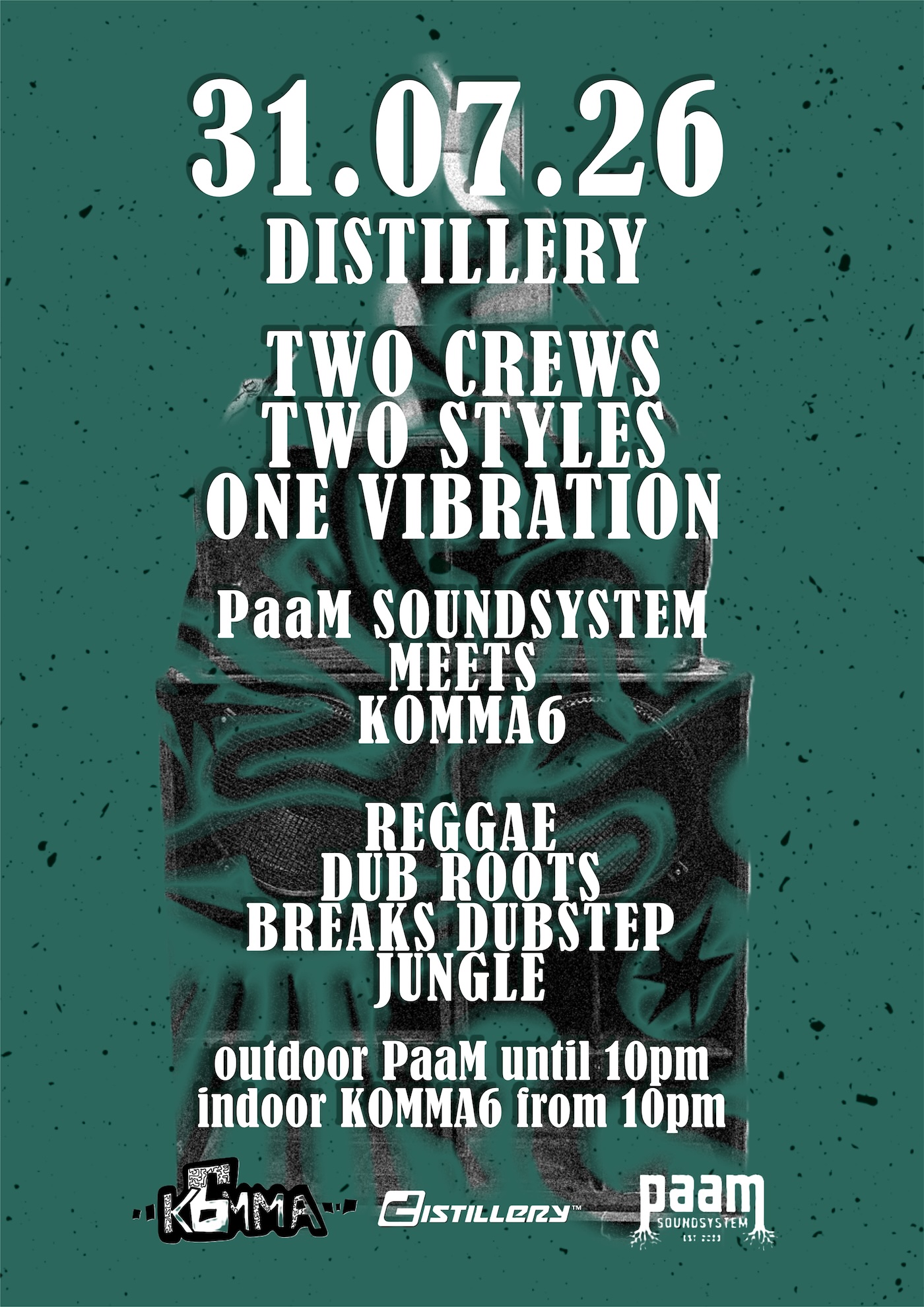Paam Soundsystem X komma6 Takeover — Distillery, Leipzig