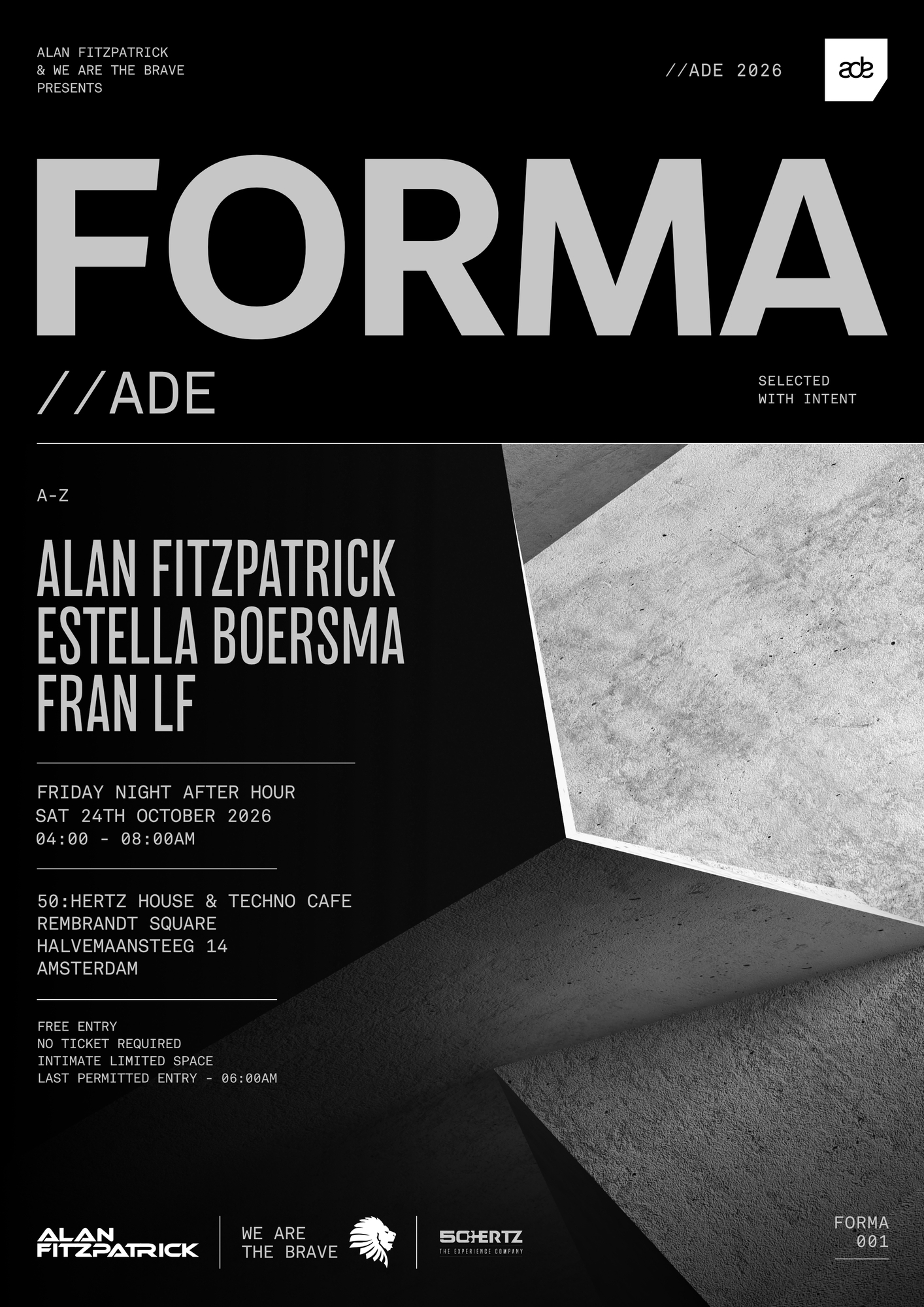 Alan Fitzpatrick & We Are The Brave presents FORMA - ADE