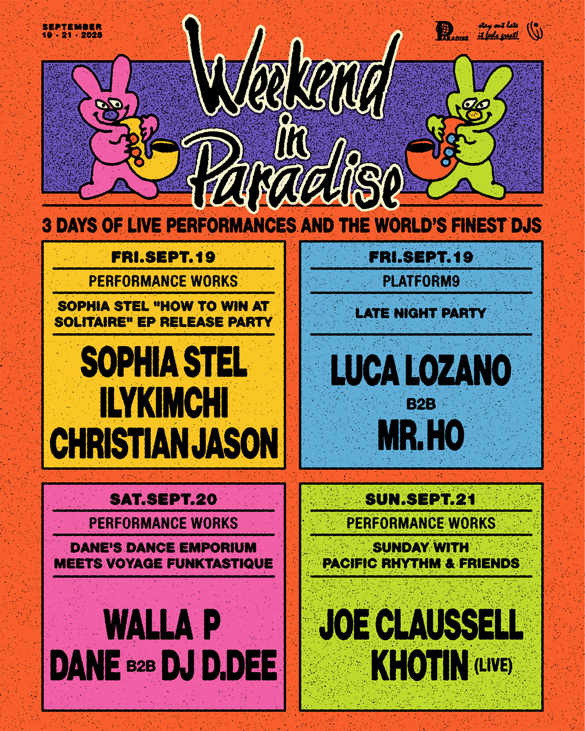 Weekend In Paradise presents Luca Lozano B2B Mr. Ho at Platform9