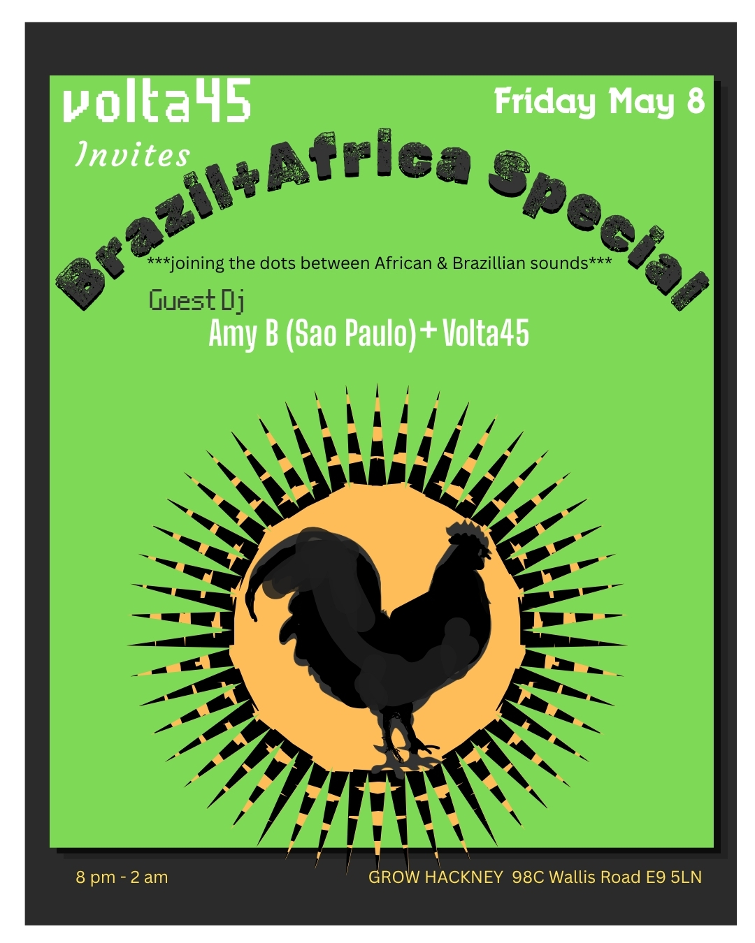 BRAZIL AFRICA SPECIAL: DJ AMY B // VOLTA45 (SAMBA FUNK, AFRO-DISCO, HIGHLIFE, PROTO-HOUSE)