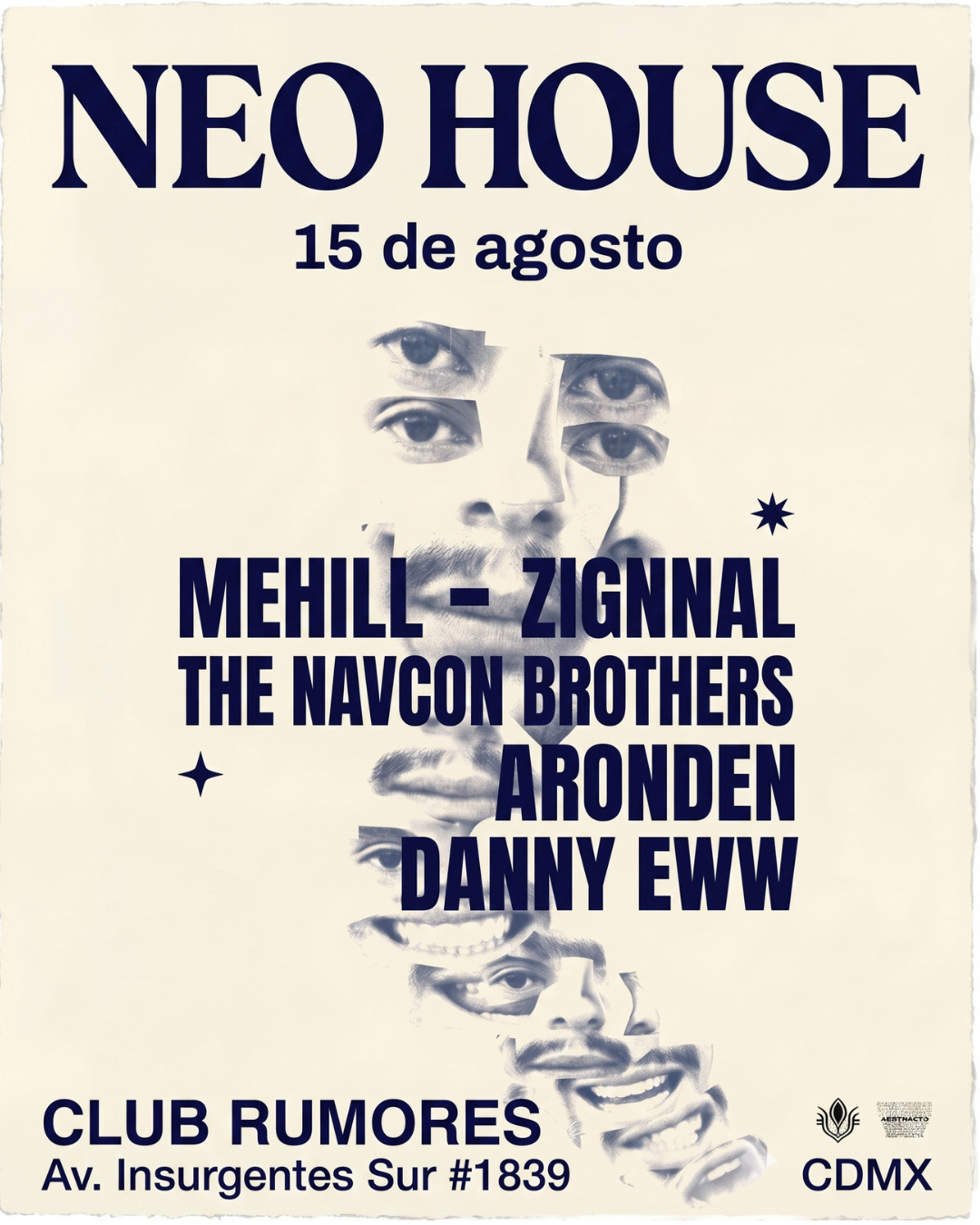Flyer de [CANCELLED] NEO HOUSE ABSTRACTA X SHADU