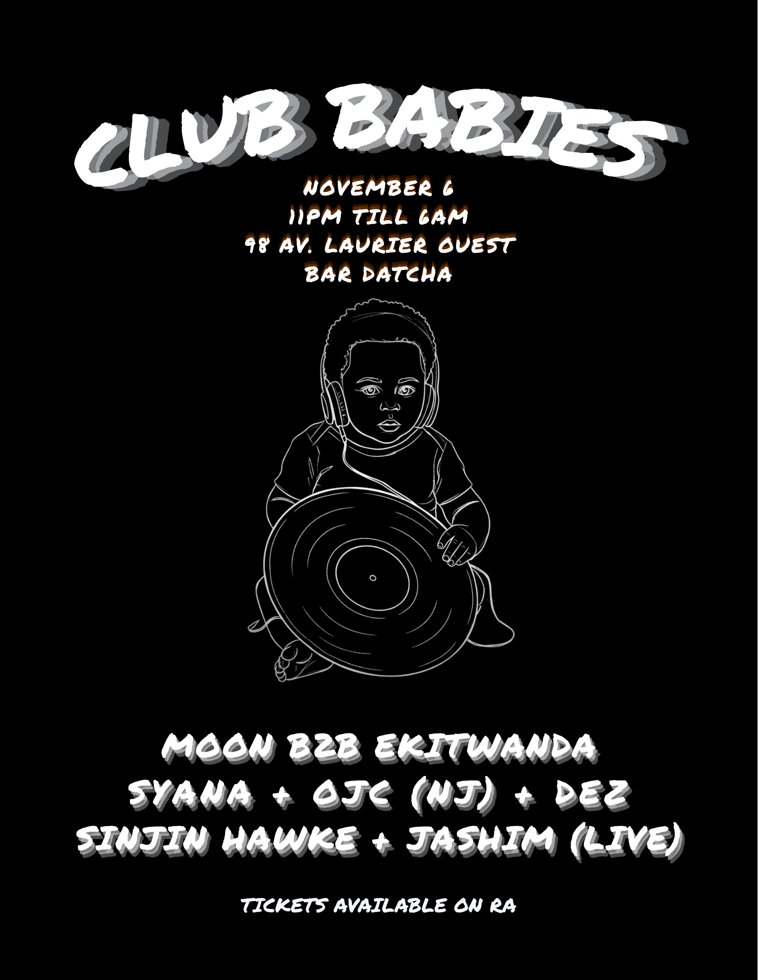 Club Babies: Sinjin Hawke, OJC [NJ], Ekitwanda, Moon