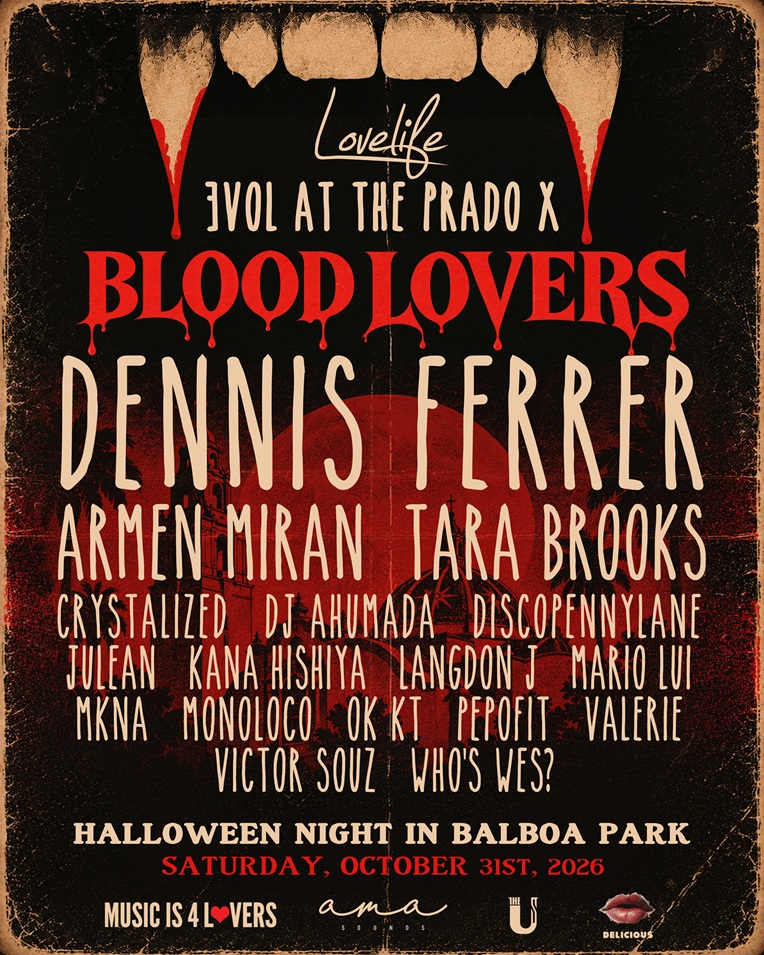 BLOOD LOVERS ft Dennis Ferrer, Armen Miran, & Tara Brooks - Halloween Night in Balboa Park