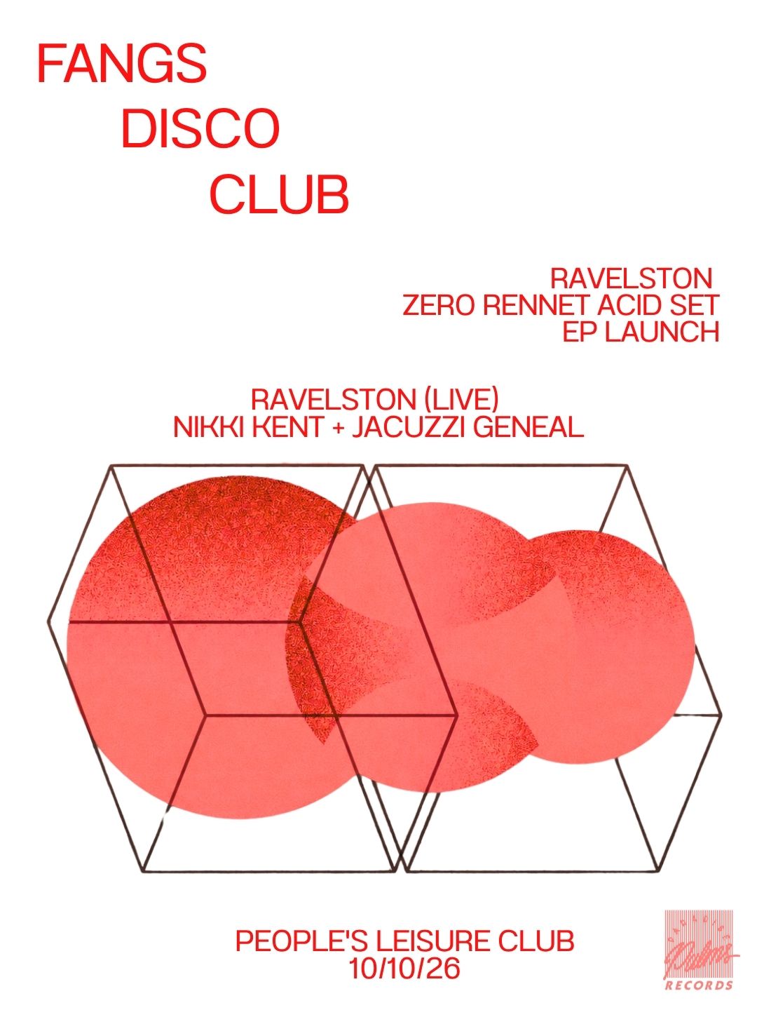 Fangs Disco Club: Ravelston EP Launch