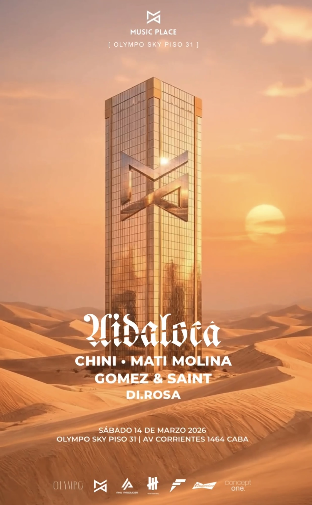 Vidaloca & MORE ARTISTS [PISO 31] - by MUSIC PLACE, OLYMPO SKY BAR