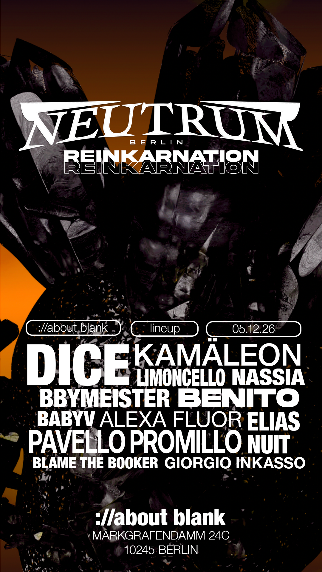 REINKARNATION w./ DICE, Kamäleon, Pavello Promillo & Giorgio Inkasso, Limoncello, Benito