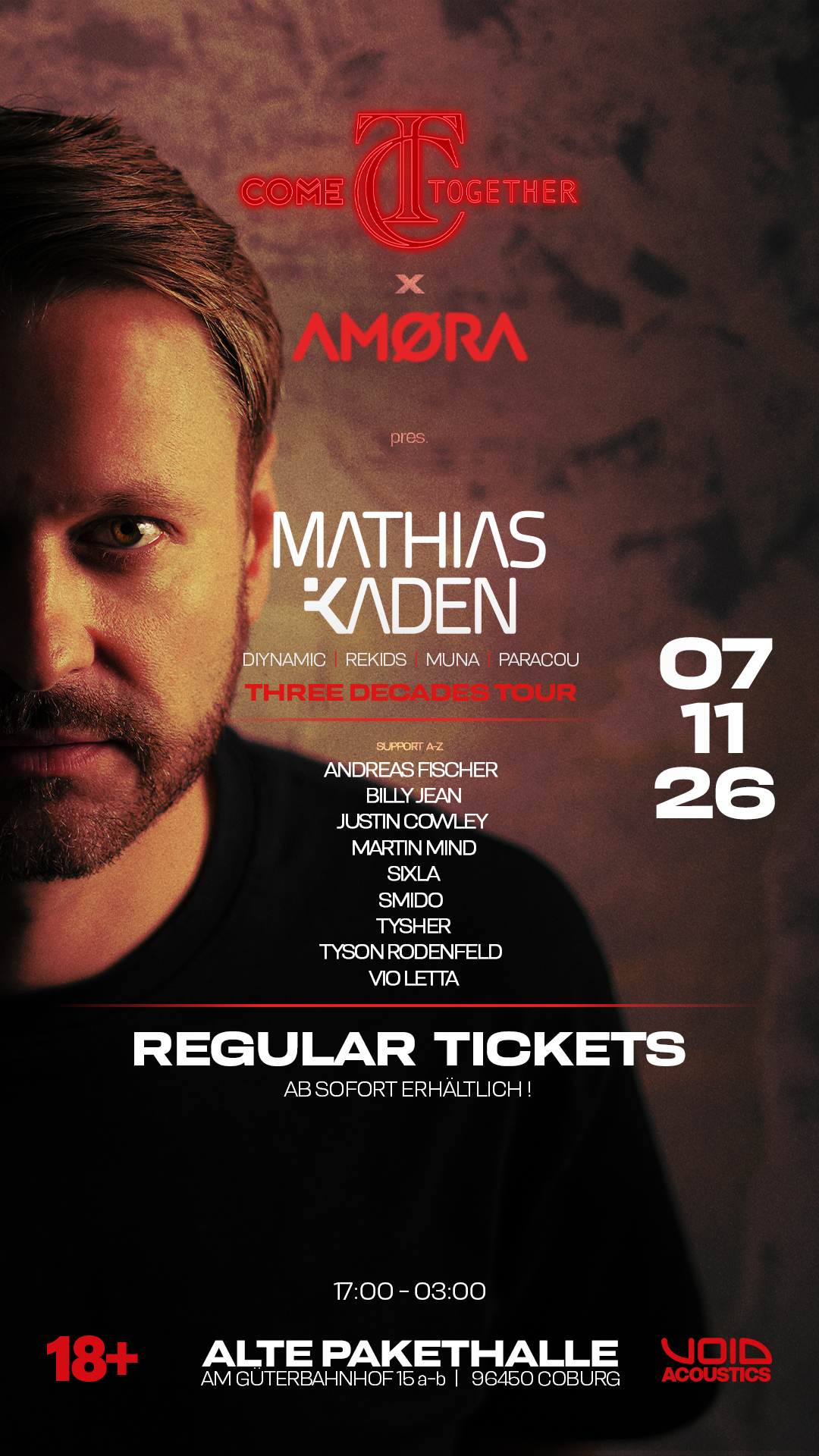 COME Together x AMØRA pres. Mathias Kaden (Diynamic - Rekids - Muna - Paracou)